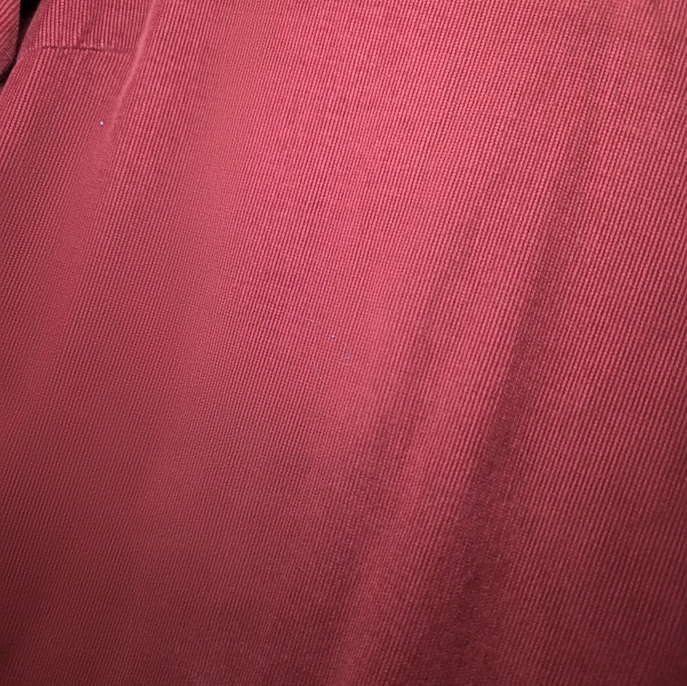 Velvet Deep Red Long Sleeve Dress - Picture 4 of 5